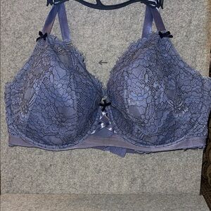 Cacique Lace Underwire Bra in Purple Lightly Lined French Balconette
